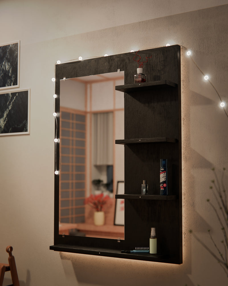 Fabulous DIY Wall Mounted Dressing Table / Wall Mirror With Shelf